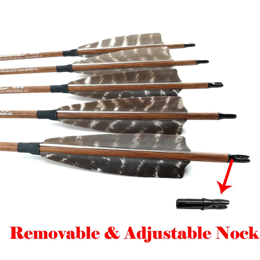 Pinals aluminum inserts included for easy replacement after cutting shafts.