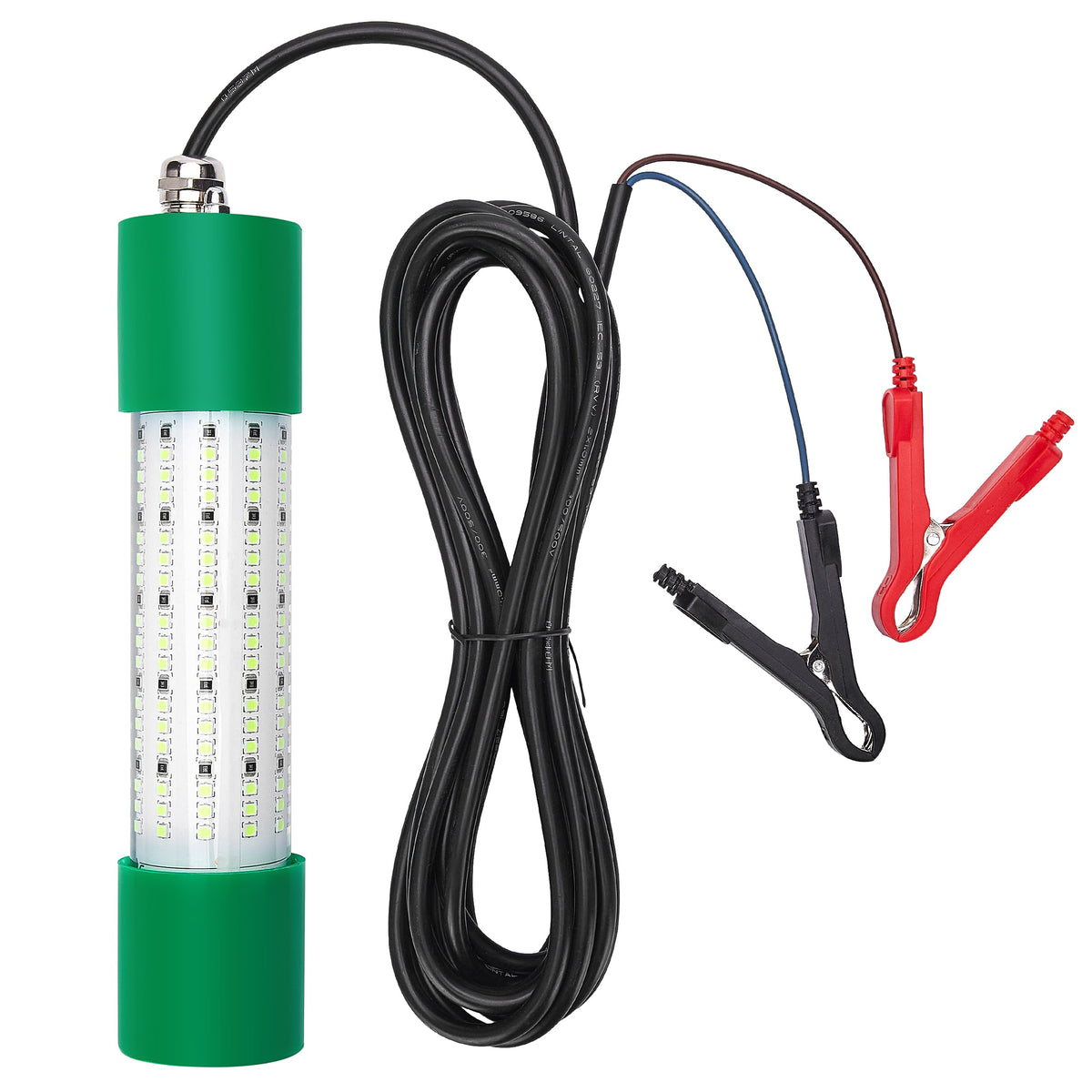 Pinboer underwater fishing light 12V 100W with green/white LEDs, front view