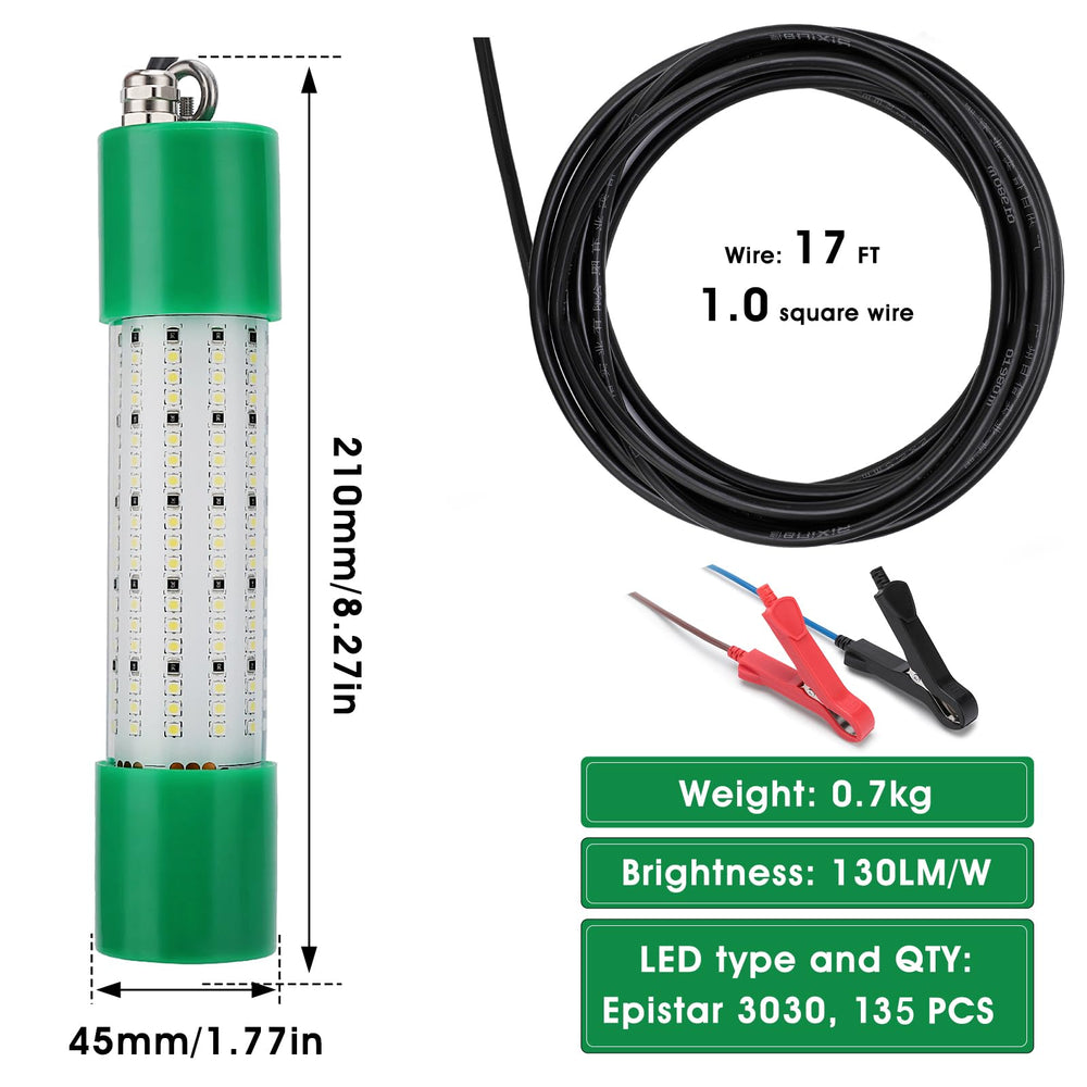 Six-sided 360-degree underwater fishing light in action