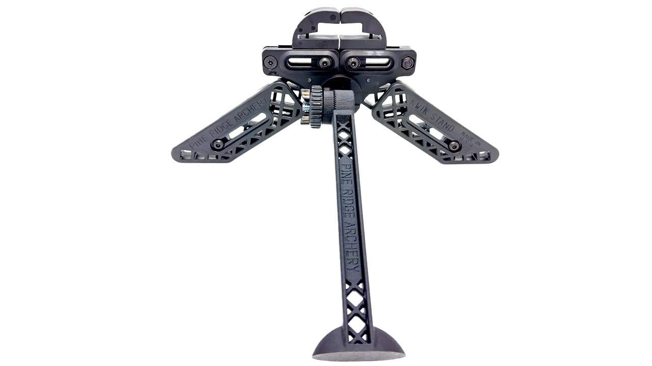 Pine Ridge Kwik Stand folds compactly for easy transport.