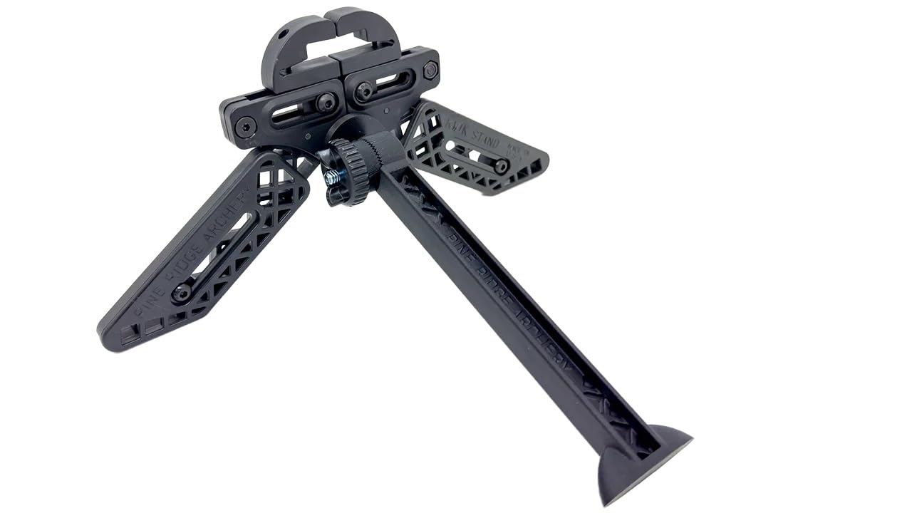 Pine Ridge Kwik Stand Tri-Pod Bow Support side profile for stable field setups.