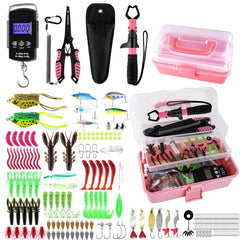 Pink 3-layer tackle box with tackle included