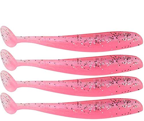 Pink 7.5 cm 2g soft lure with T-tail, 20-piece pack