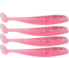 Pink 7.5 cm 2g soft lure with T-tail, 20-piece pack