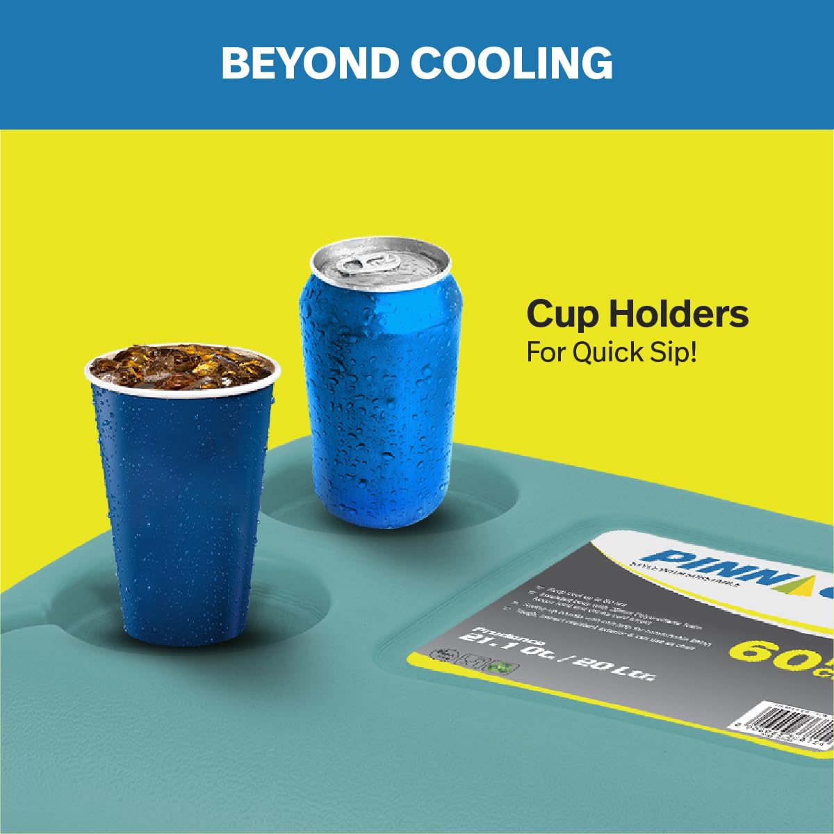 Pinnacle flip-top lid design seals freshness and simplifies access while camping