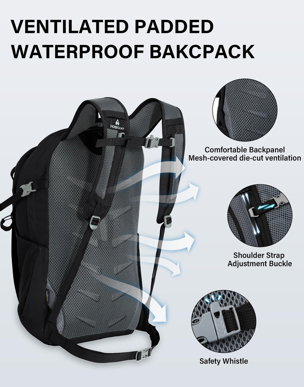 Pioneer Camp hydration port for easy water access during outdoor activities