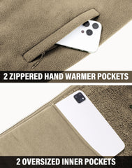 Pioneer Camp polar fleece zipper cuffs show snug warmth for windy days.