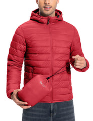 Pioneer Camp Puffer Hooded Jacket on model for warm, versatile cold-weather wear.