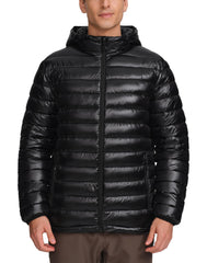 Pioneer Camp puffer jacket hooded front view for cold-weather warmth.