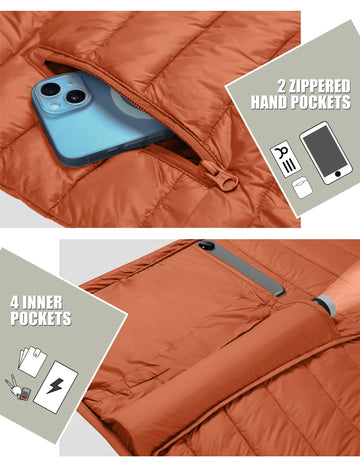 Pioneer Camp Puffer Jacket multiple pockets provides secure storage on outdoor adventures.