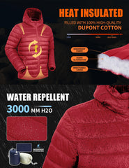 Pioneer Camp Puffer Water-Resistant Fabric keeps you dry in light rain.