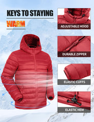 Pioneer Camp Puffer Windproof Cuffs and Hem seal warmth in windy conditions.