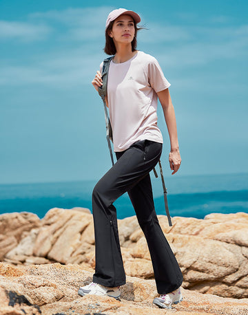 Pioneer Camp women's hiking pants ankle-zipper convert for versatile silhouettes.