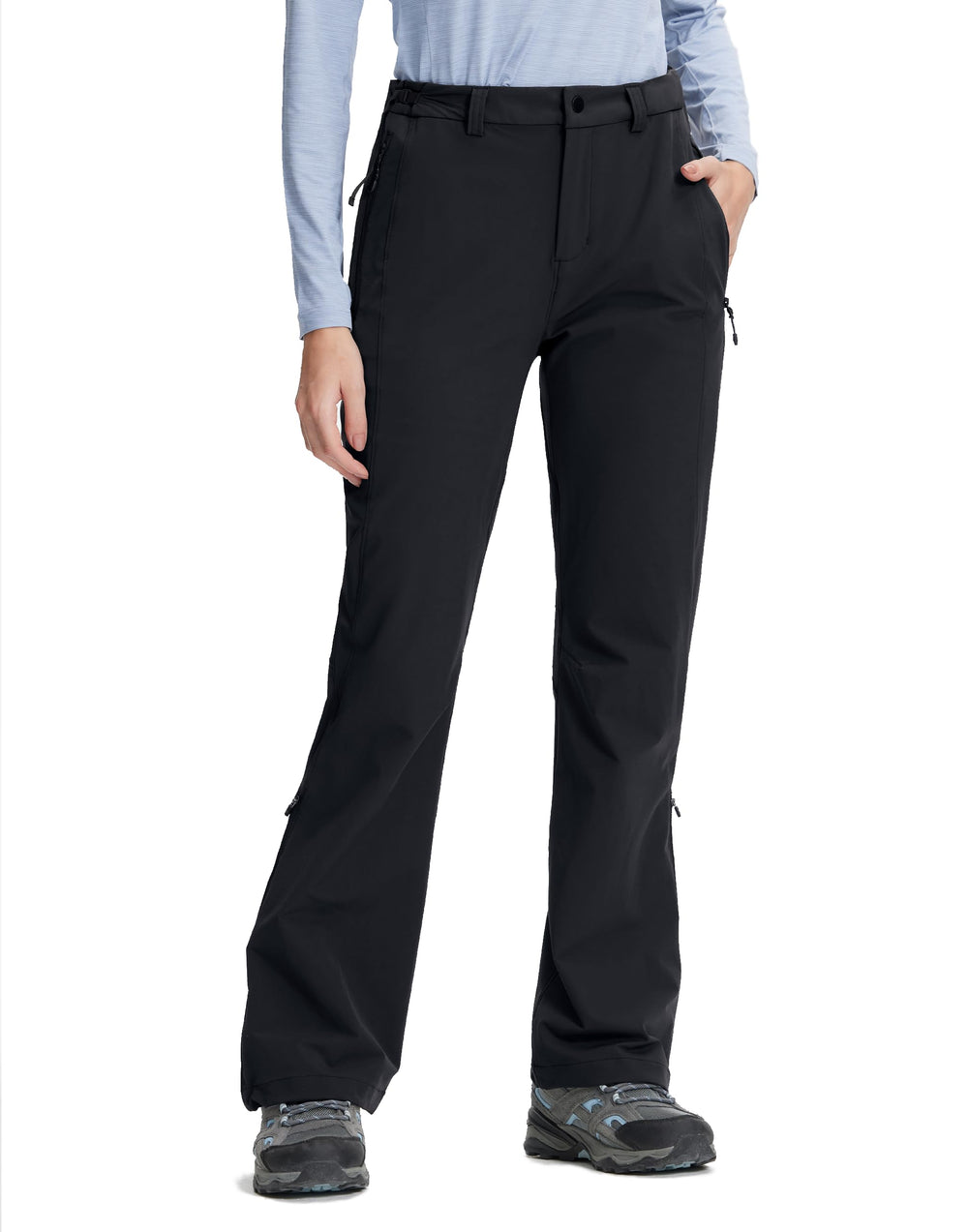 Pioneer Camp women's hiking pants flared water-resistant for versatile trails.