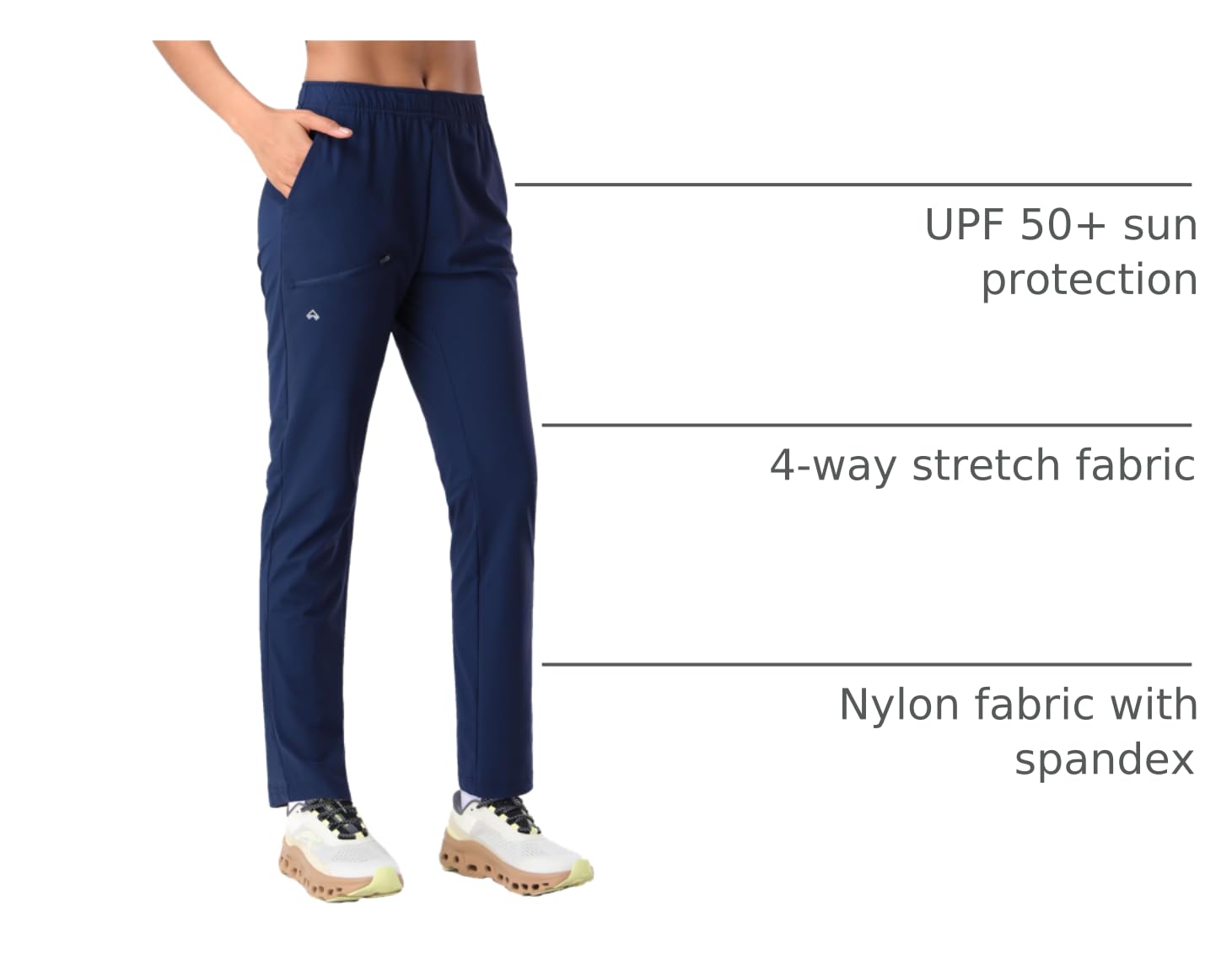 Pioneer Camp women's hiking pants quick-dry breathable fabric wicks sweat for dry comfort