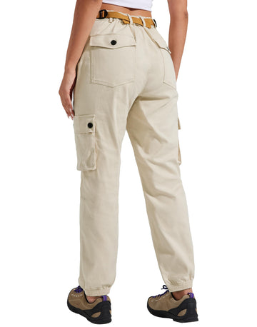 Pioneer Camp women's stretchy cargo pants front view showing durability and all-day comfort