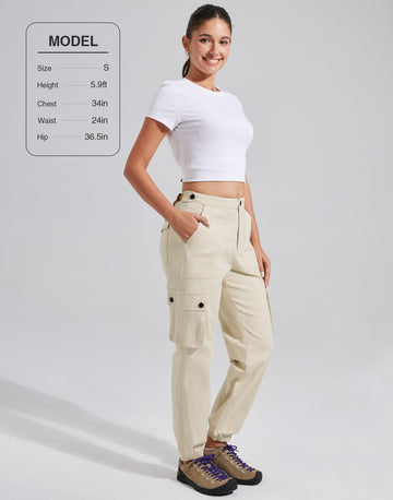 Pioneer Camp women's cargo pants side pocket shot highlighting six-pocket practicality