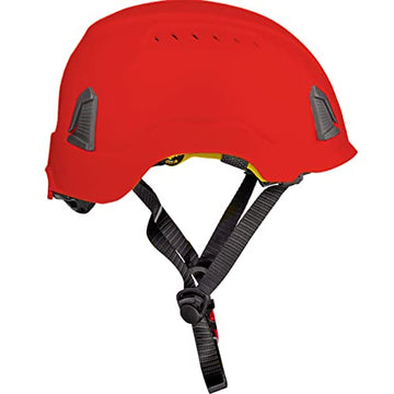 PIP Traverse vented helmet back view; secure fit with 4-point chin strap