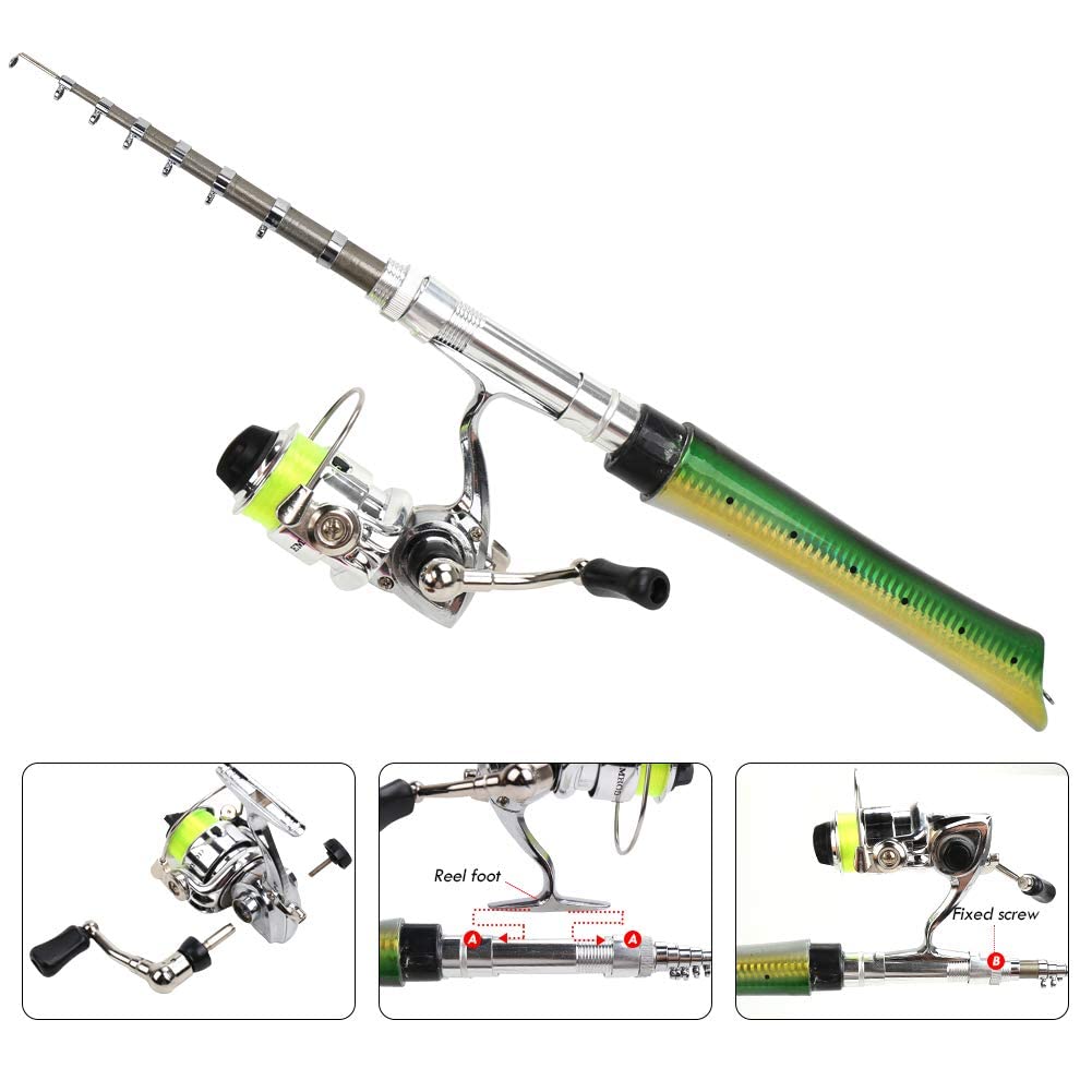 PiscatorZone pen fishing pole drag system provides smooth resistance for fish fights