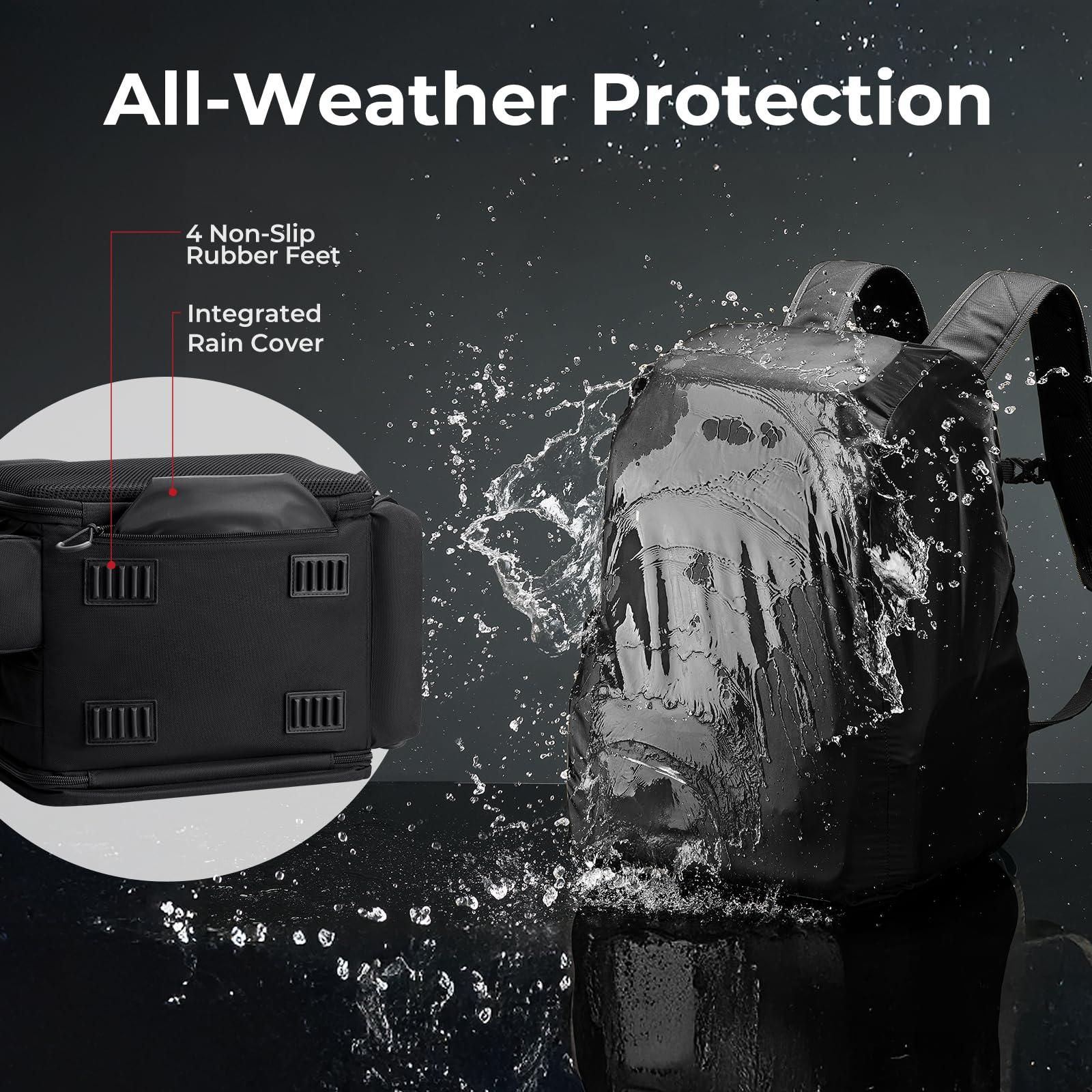 Backpack with four 3600-size tackle boxes
