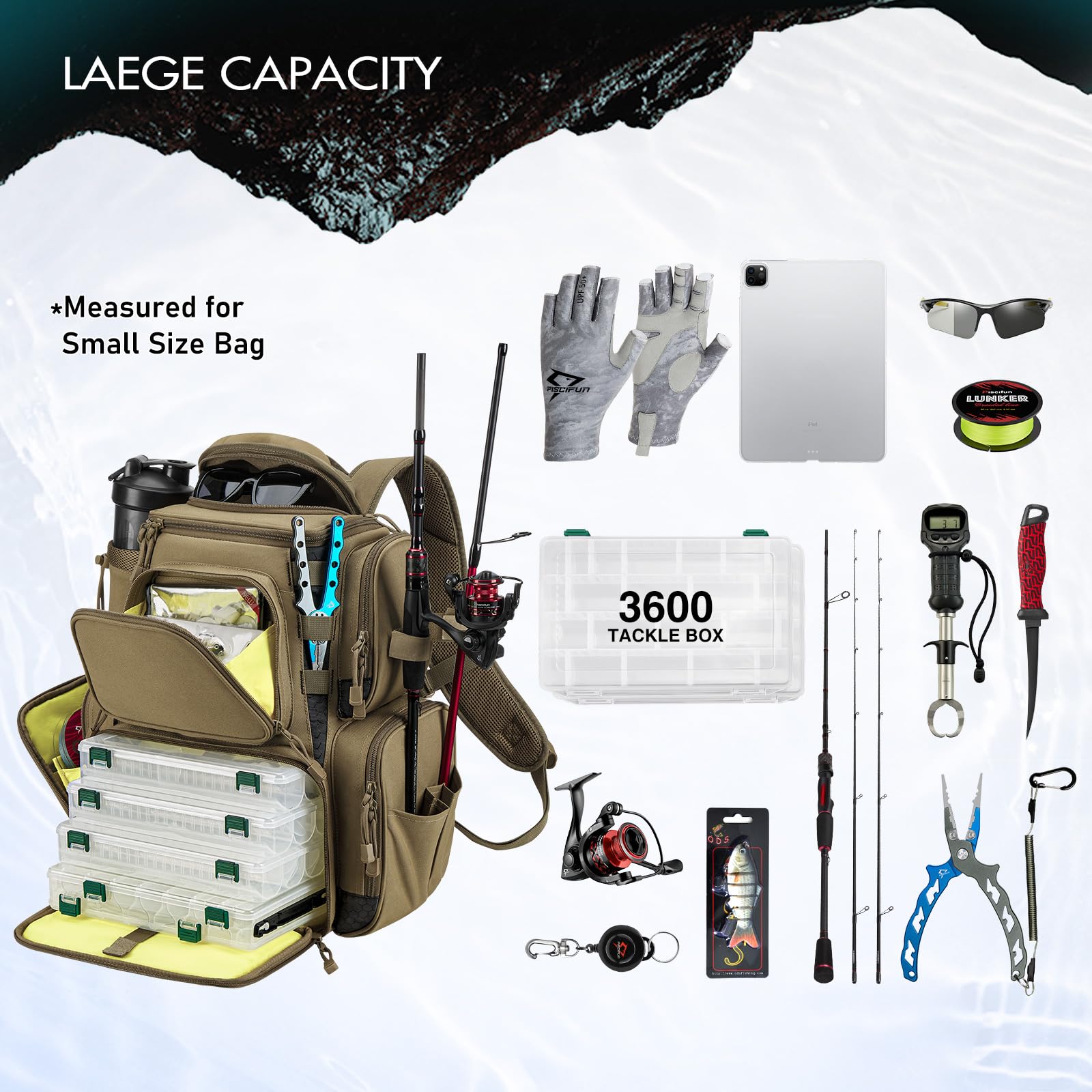 Protective rain cover included with backpack