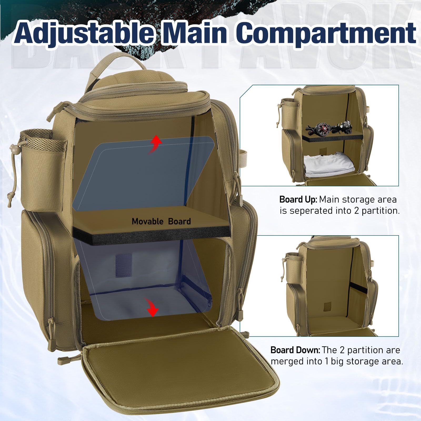 Piscifun rain cover protects gear during sudden rain.