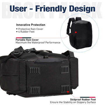 Piscifun fishing backpack sunglasses case protects eyewear during sunny lake trips.
