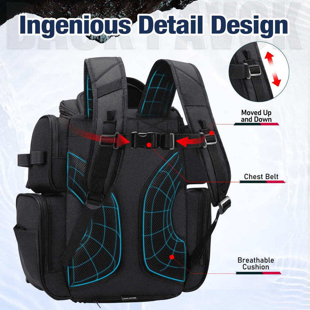 Piscifun fishing backpack tackle boxes keep gear neatly organized on the go.