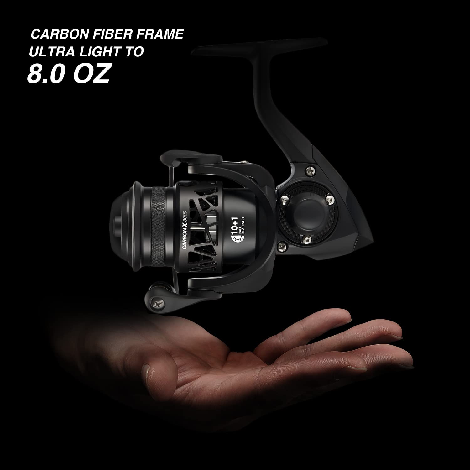 Close-up of carbon fiber body and rotor on the Carbon X