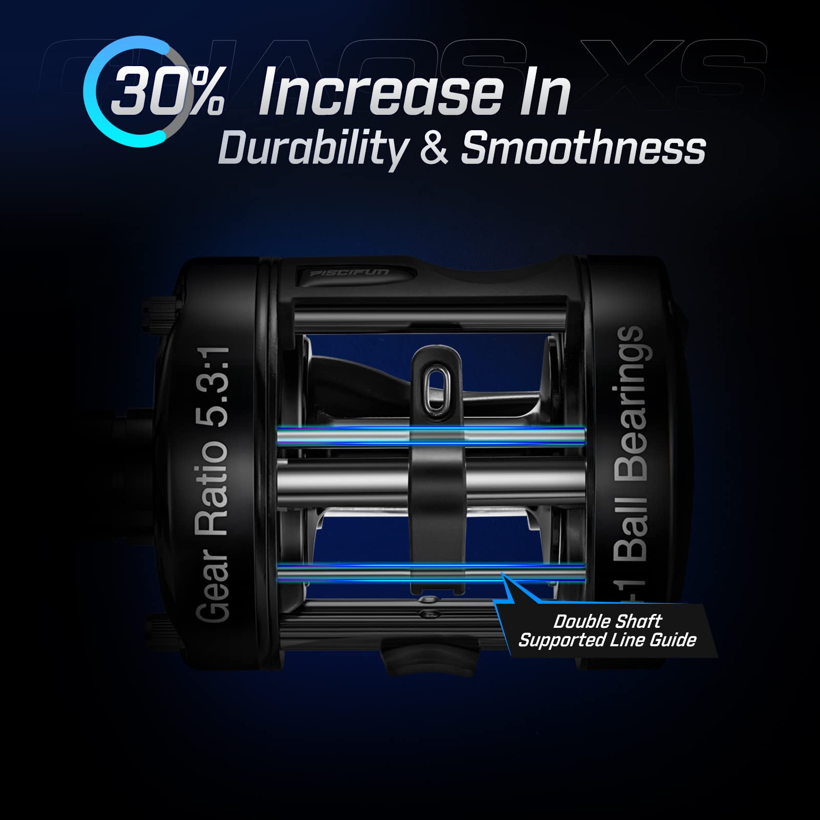 Piscifun Chaos XS six-bearing system ensures ultra-smooth operation
