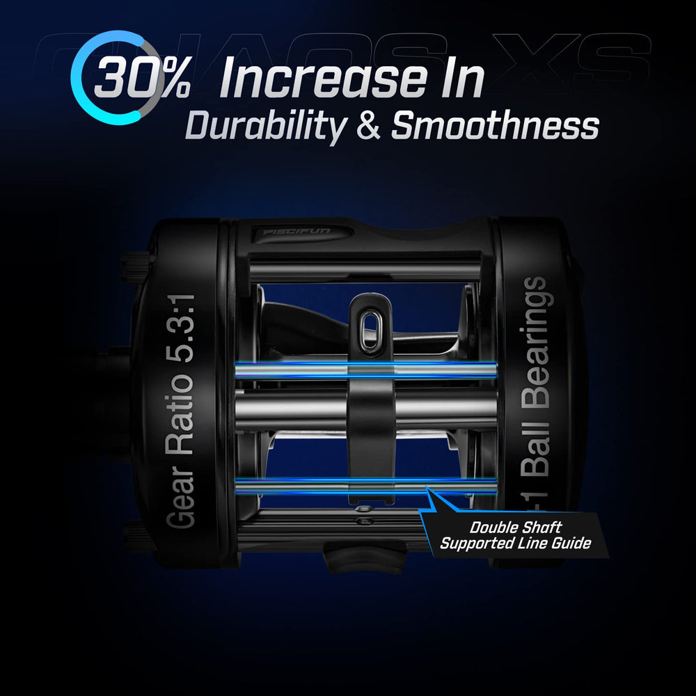 Piscifun Chaos XS six-bearing system ensures ultra-smooth operation