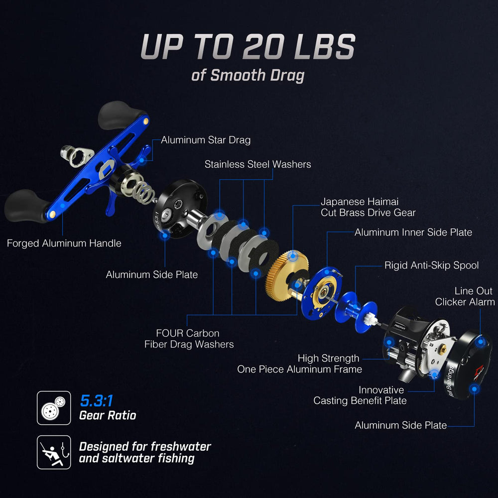 Piscifun Chaos XS brass main gear supports reliable performance under load.