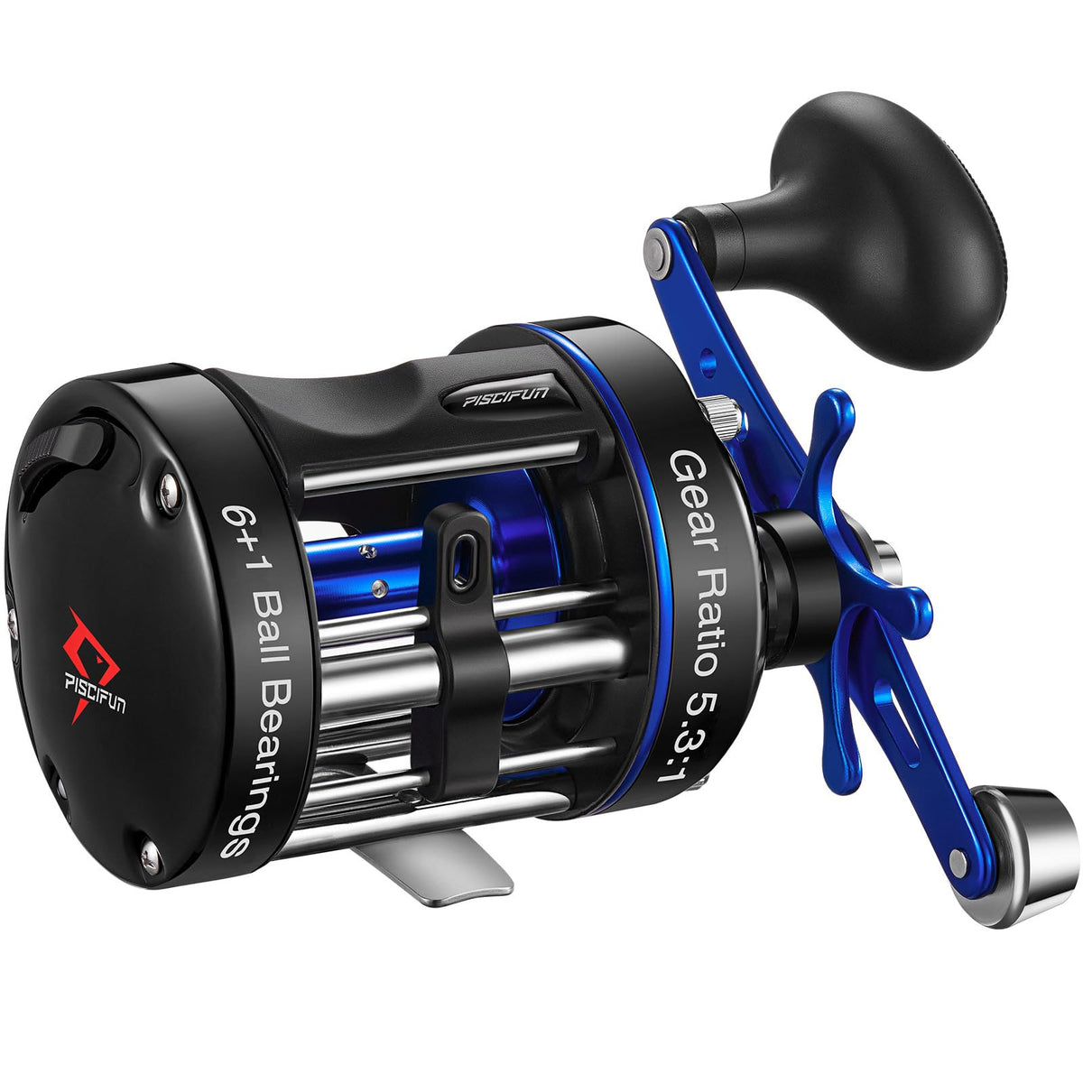 Piscifun Chaos XS reel front view highlighting compact palm-friendly design.