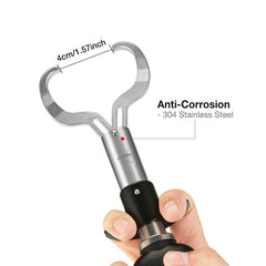 All-metal, saltwater-resistant stainless steel fish gripper