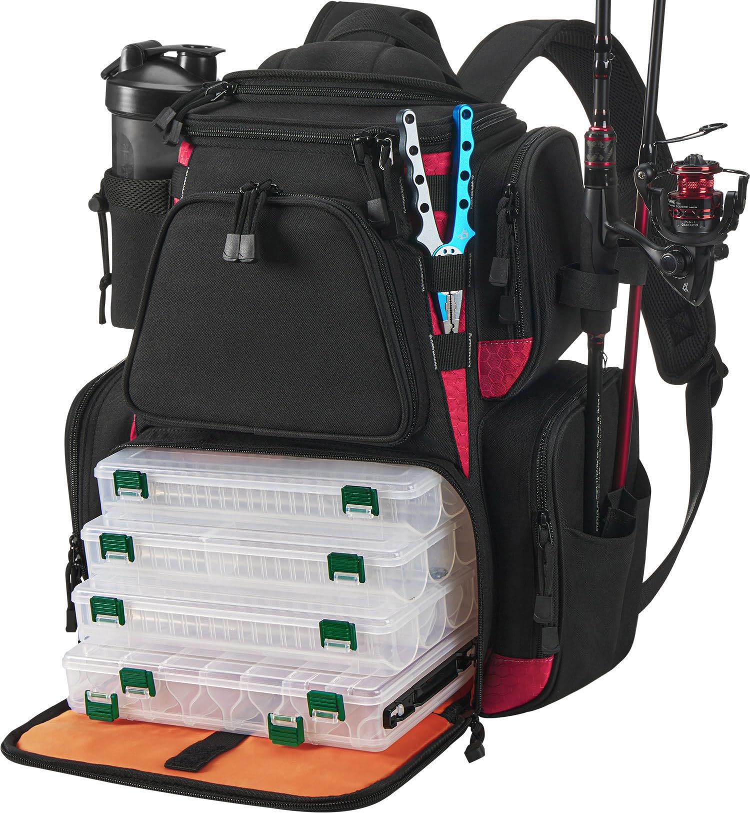Piscifun fishing backpack with 2 rod holders