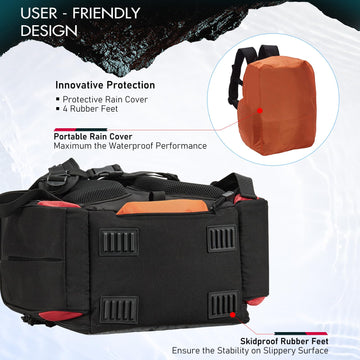 Padded ergonomic back panel for comfort