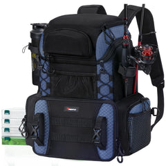 Piscifun fishing backpack with rod holders front angle
