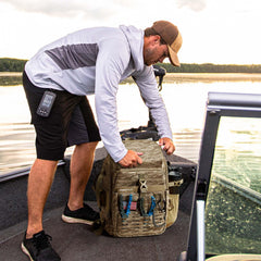 Piscifun fishing tackle backpack back padding, comfortable all-day wear.