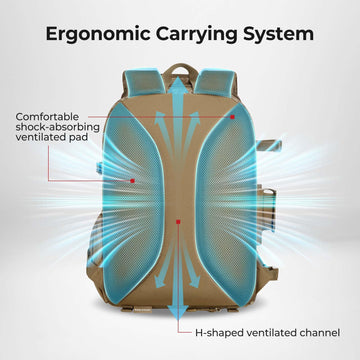 Piscifun fishing tackle backpack extended zipper, easy access to gear.