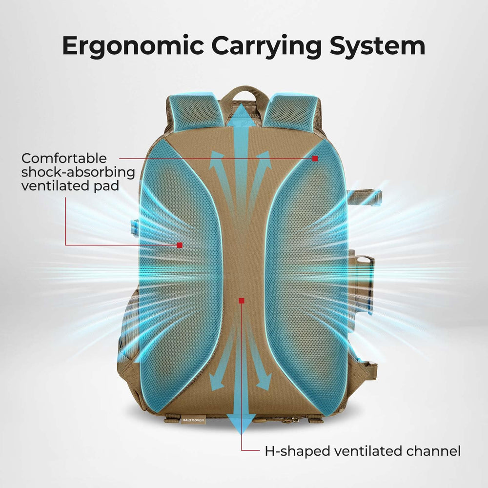 Piscifun fishing tackle backpack extended zipper, easy access to gear.