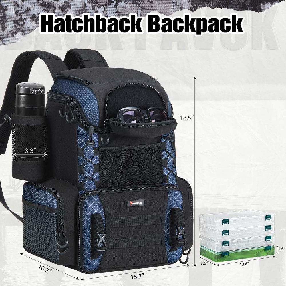 Main compartments showing capacity for 3600 or 3700 tackle boxes
