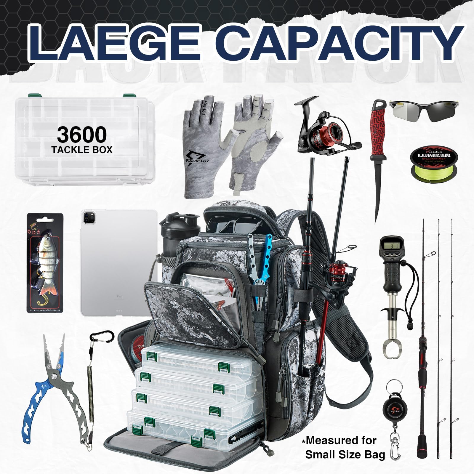 Durable 1200D nylon with KAM buckles and SBS zippers on VEIL camouflage design