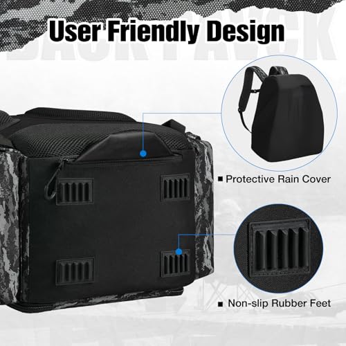 Piscifun Hatchback Backpack removable divider enables flexible organization for varied tackle setups.
