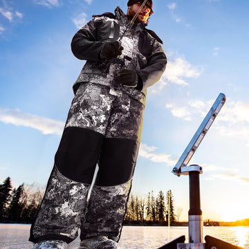Piscifun Ice Fishing Bibs feature easy-on-off YKK zipper