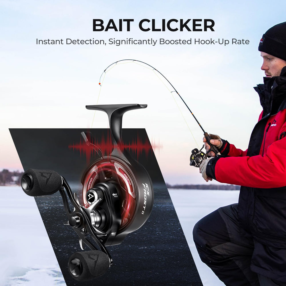One-handed free-spool lever and instant stop on the Piscifun ICX Frost II
