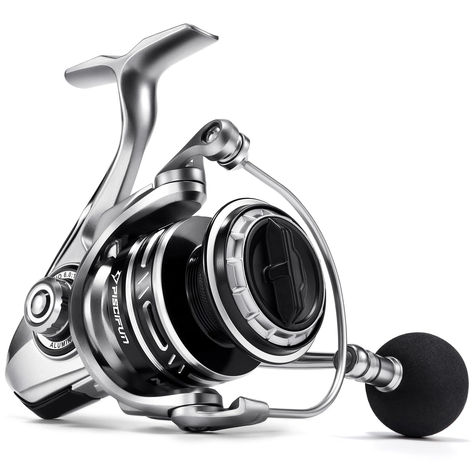 Piscifun NautiX spinning reel with aluminum body for durable, light handling.