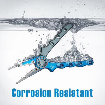 Saltwater aluminum fishing pliers with corrosion resistance