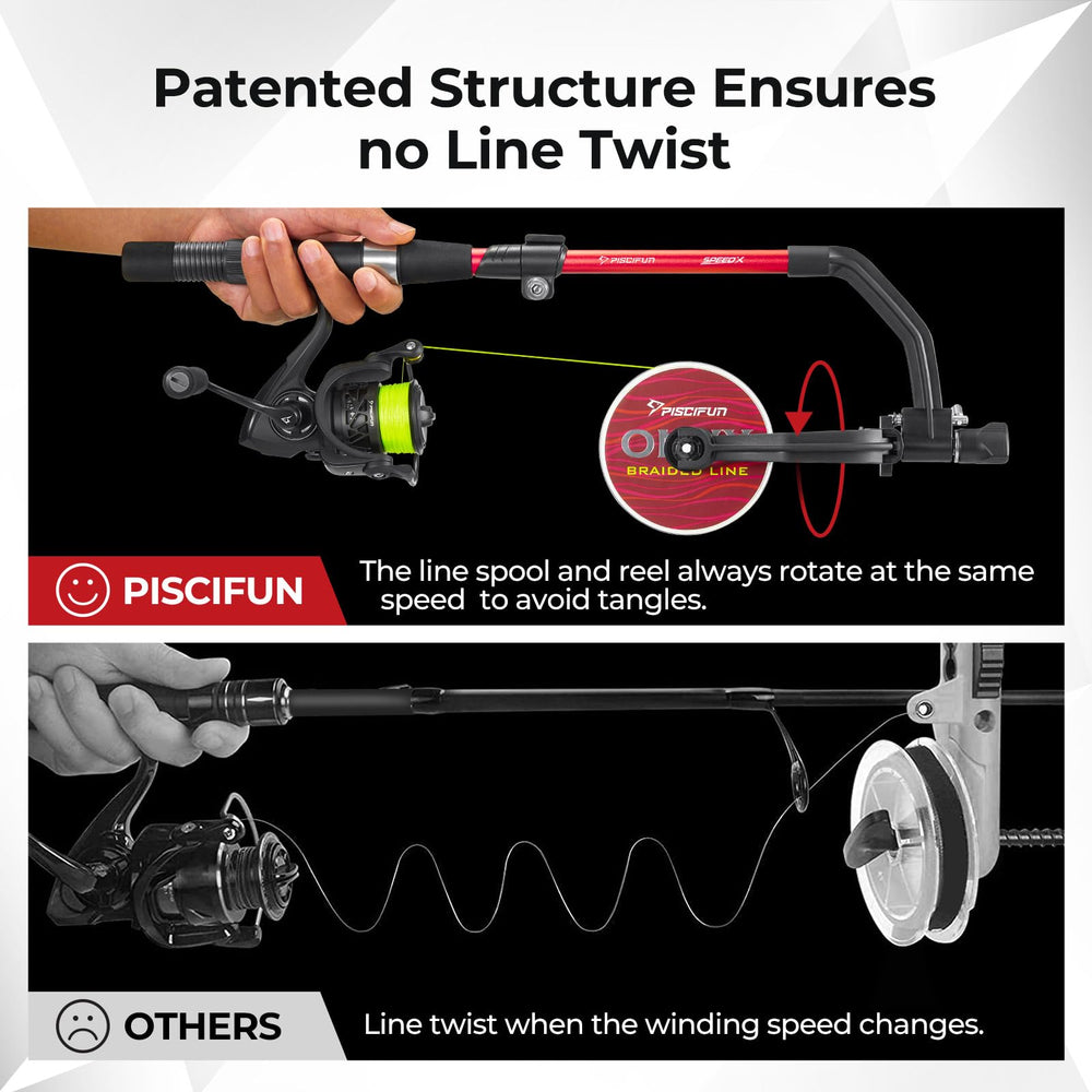 Close-up of line winder design for spinning reel