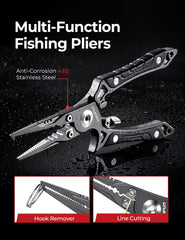 Heavy-duty stainless steel fishing pliers for extreme durability