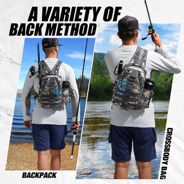Piscifun Travel X bottle pocket and bottom slot keep essentials within reach.
